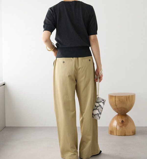  「【A・MONN(アモン)】スムースワイドパンツ」|その他|