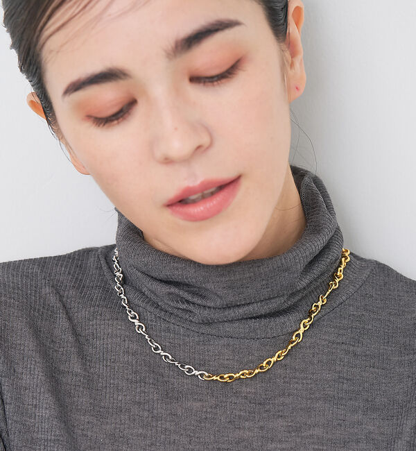 collex「【dignif】【金属アレルギー対応】バイカラーチェーンネックレス」|ネックレス|