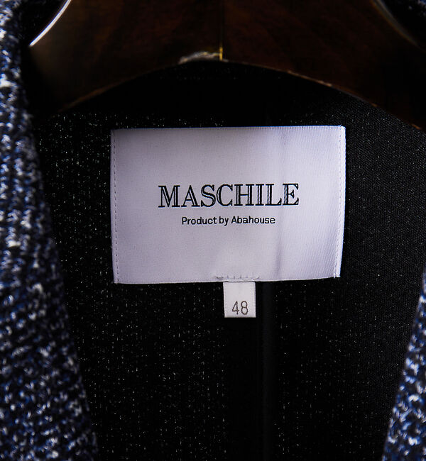 ABAHOUSE「【MASCHILE/セットアップ対応】ニット ボンディング ジャケット」|テーラードジャケット|