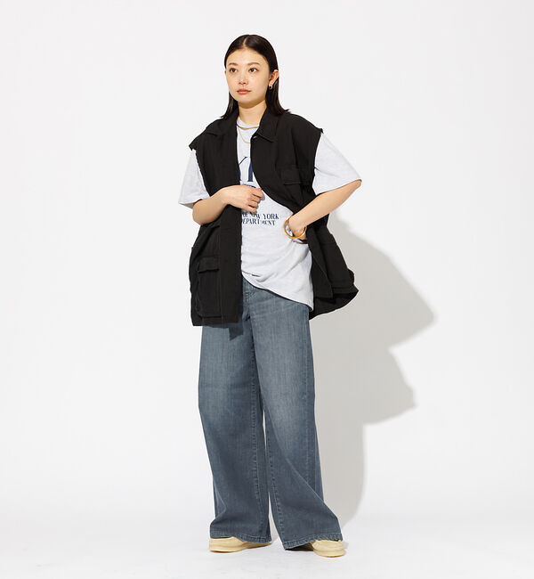 Rouge vif「【SOMETHING/サムシング】LISA ワイド デニムパンツ」|デニム|