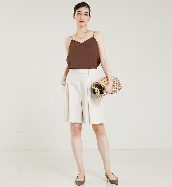 qualite「サテンキャミソール」|キャミソール|