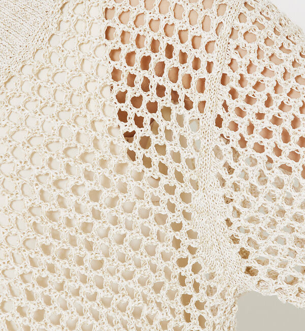 qualite「ラメローゲージVネックニット」|ニット・セーター|