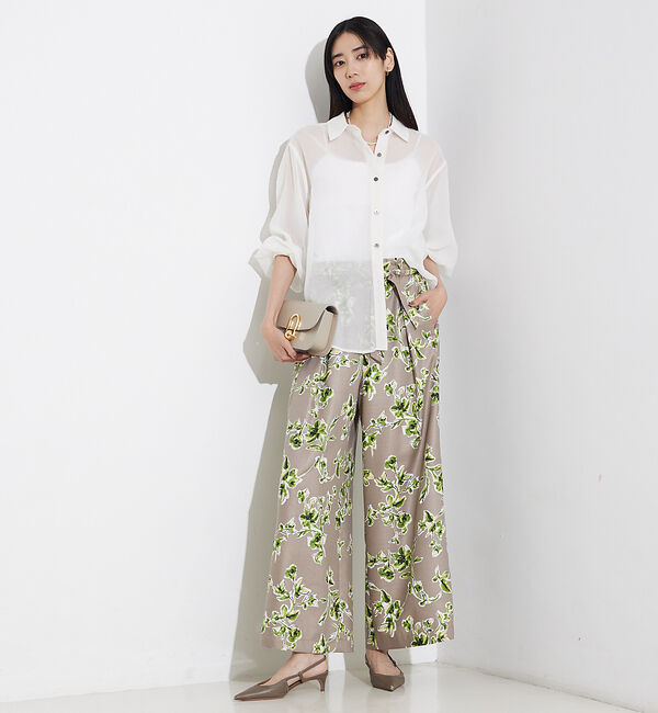 qualite「ソフトオーガンジーシアーシャツ」|シャツ・ブラウス|