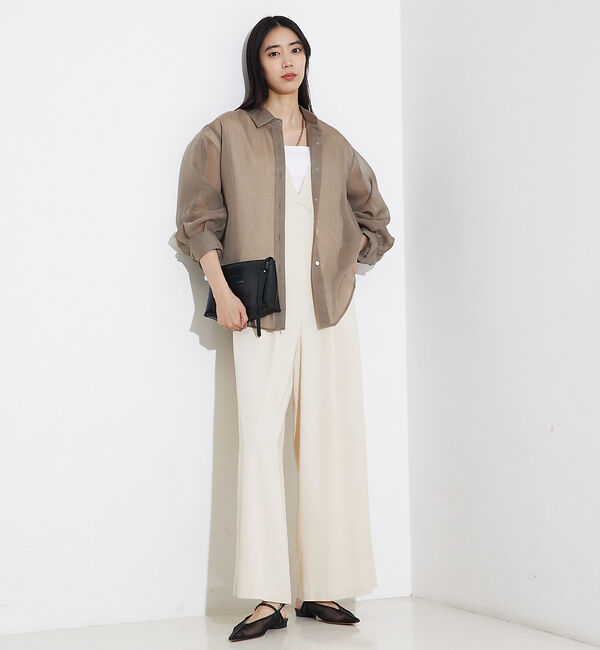 qualite「ソフトオーガンジーシアーシャツ」|シャツ・ブラウス|