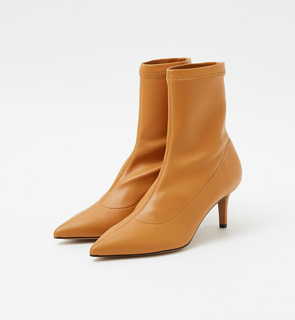 AU BANNISTER「●FABIO RUSCONI ストレッチヒールブーツ」|ショートブーツ|アンバー