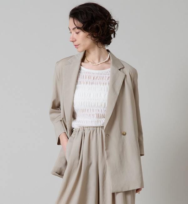 Liesse「《大草直子さん着用》ショートスリーブジャケット」|その他|ベージュ