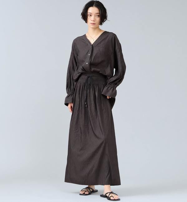 Liesse「シャーリングスカート」|スカート|