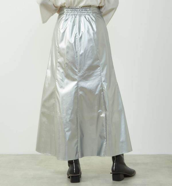 SOFFITTO「エナメルフェイクレザーパネルスカート」|スカート|