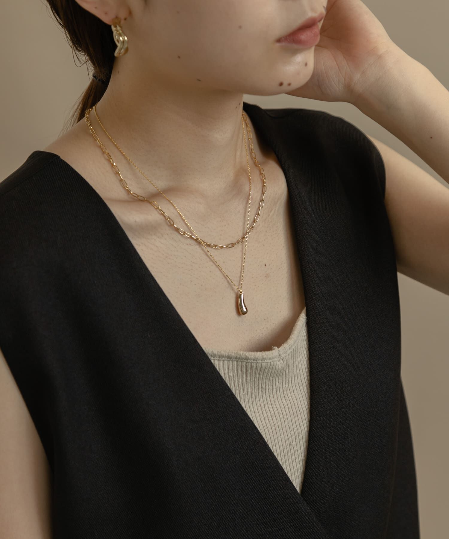 SMELLY「ドロップメタル2レンネックレス」|ネックレス|