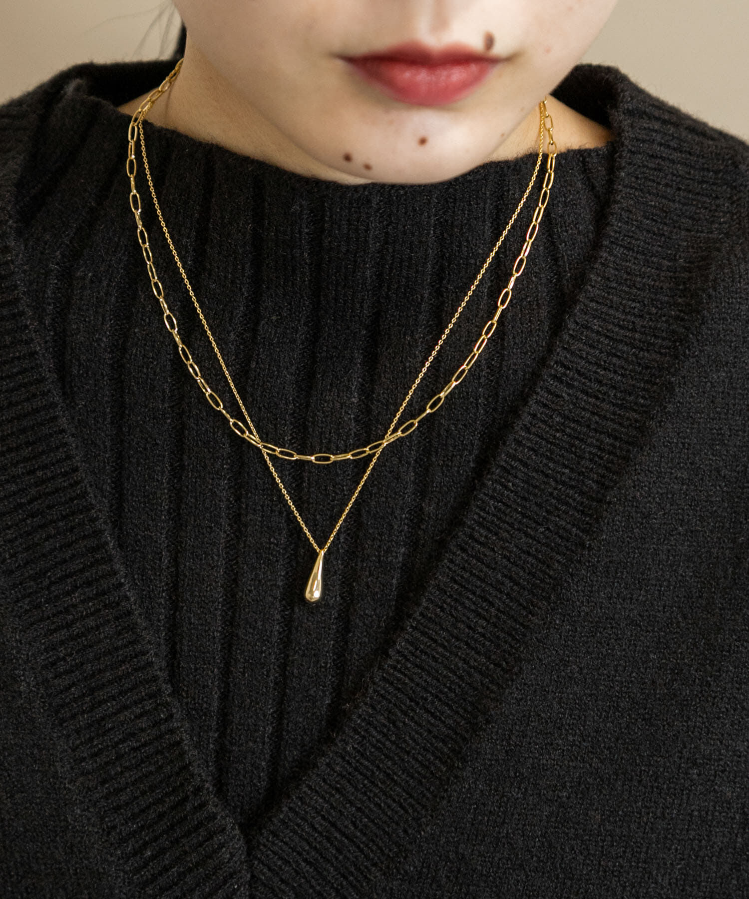 SMELLY「ドロップメタル2レンネックレス」|ネックレス|