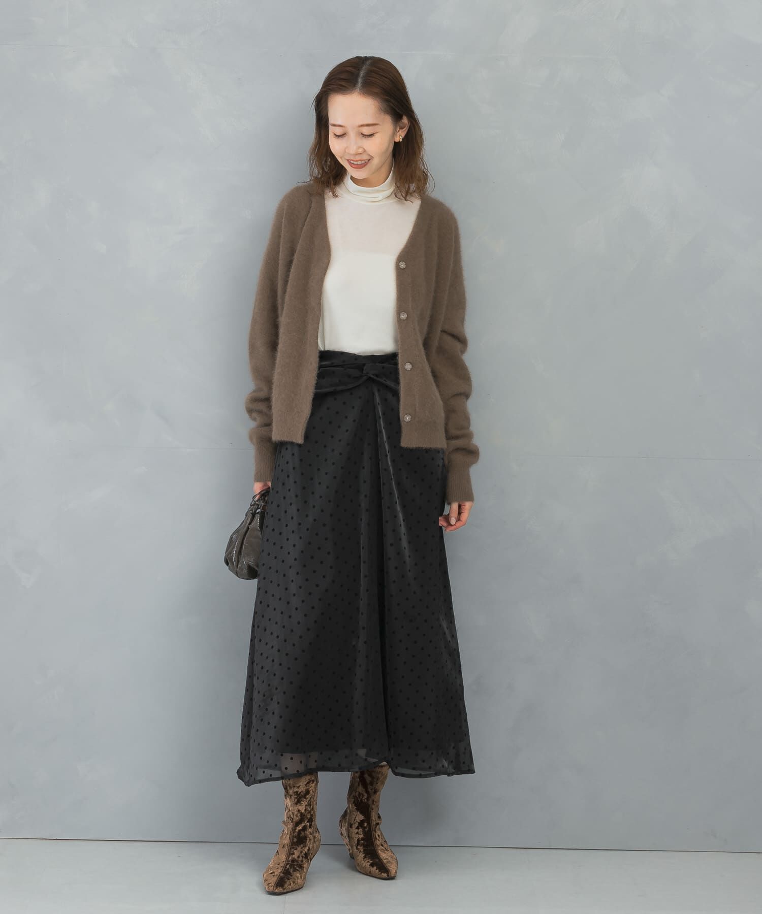 URBAN RESEARCH ROSSO「ドットフロッキーフレアスカート」|スカート|