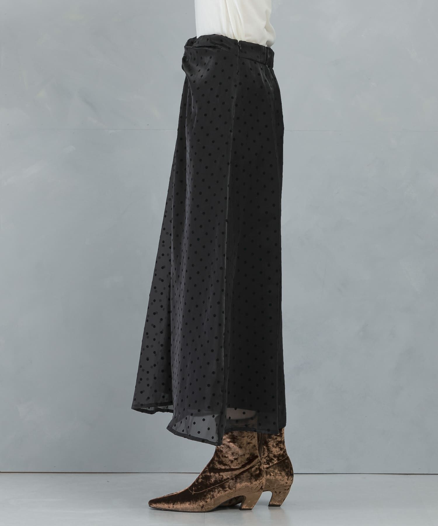 URBAN RESEARCH ROSSO「ドットフロッキーフレアスカート」|スカート|