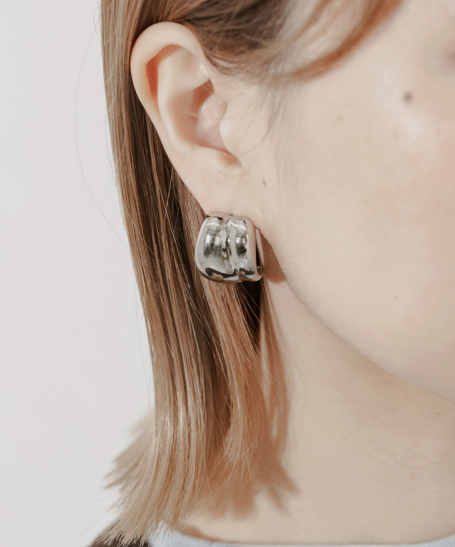 SMELLY「ステンレスニュアンスワイドピアス」|ピアス|