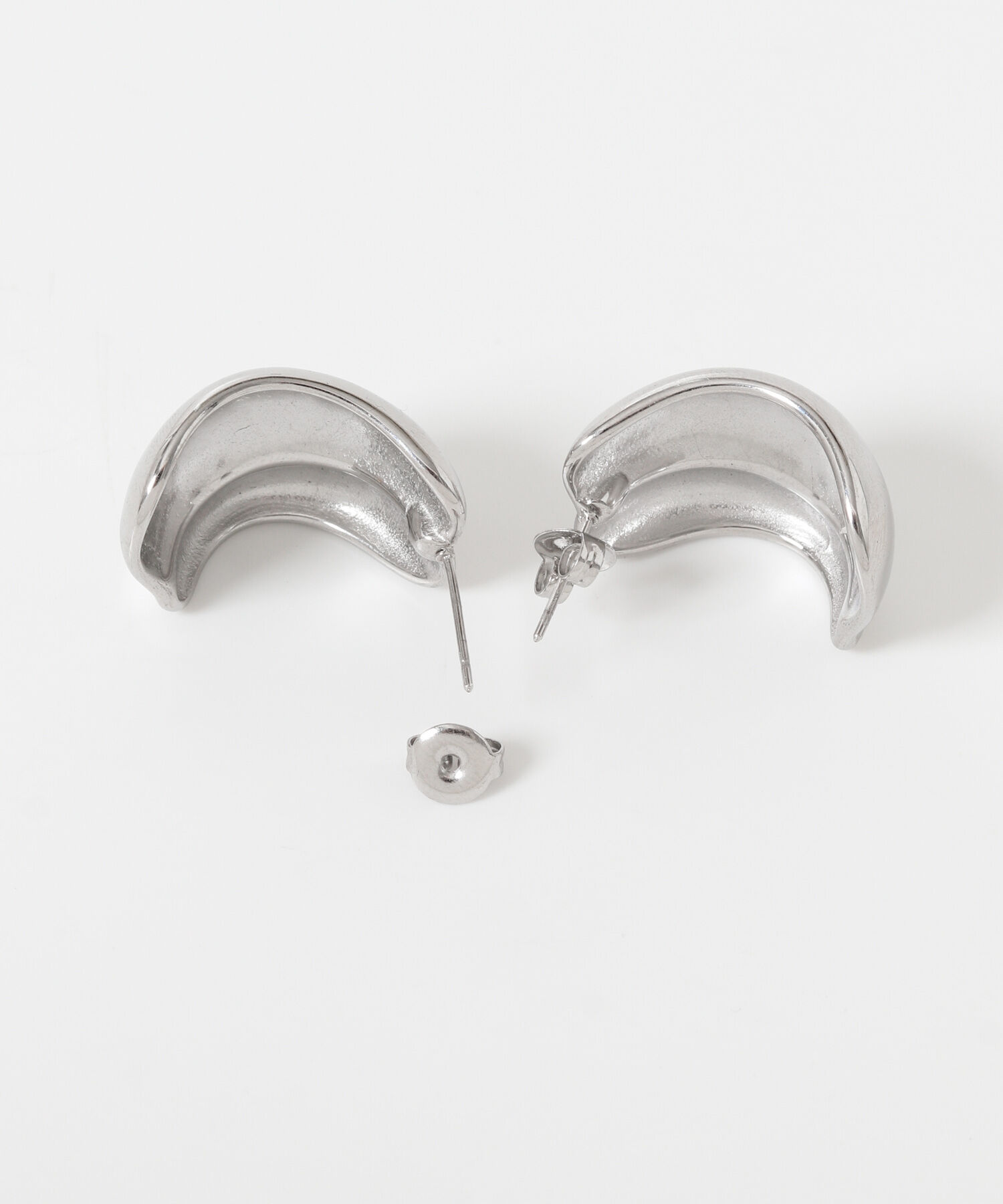 SMELLY「ステンレスニュアンスワイドピアス」|ピアス|