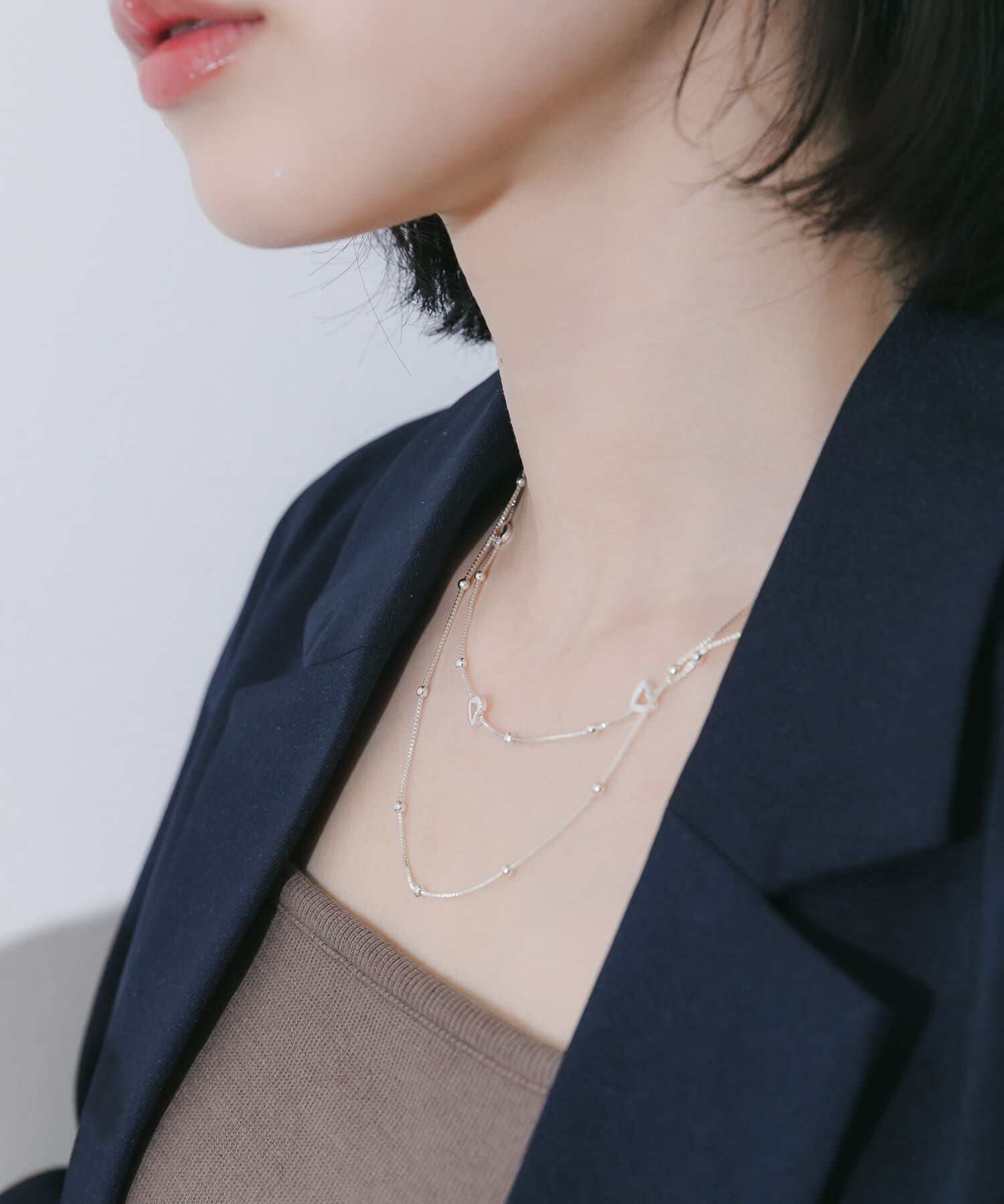 SMELLY「ハートモチーフレイヤードネックレス」|ネックレス|