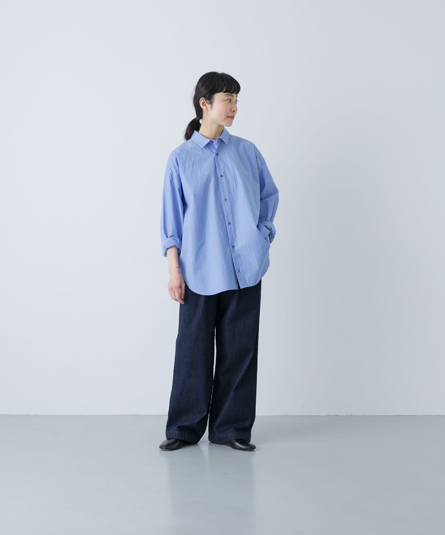 かぐれ「ハイツイストコットンレギュラーシャツ」|シャツ・ブラウス|