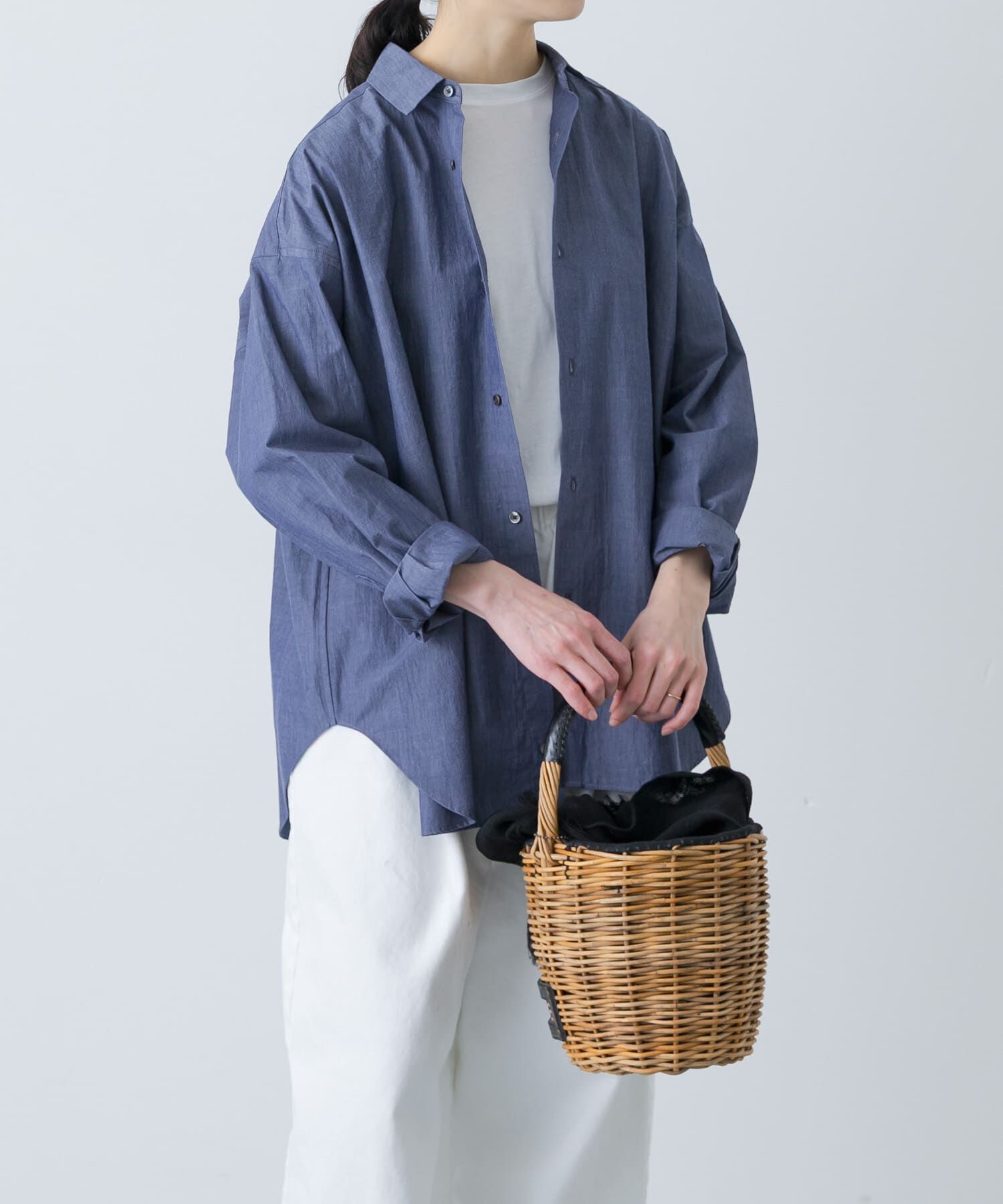 かぐれ「ハイツイストコットンレギュラーシャツ」|シャツ・ブラウス|