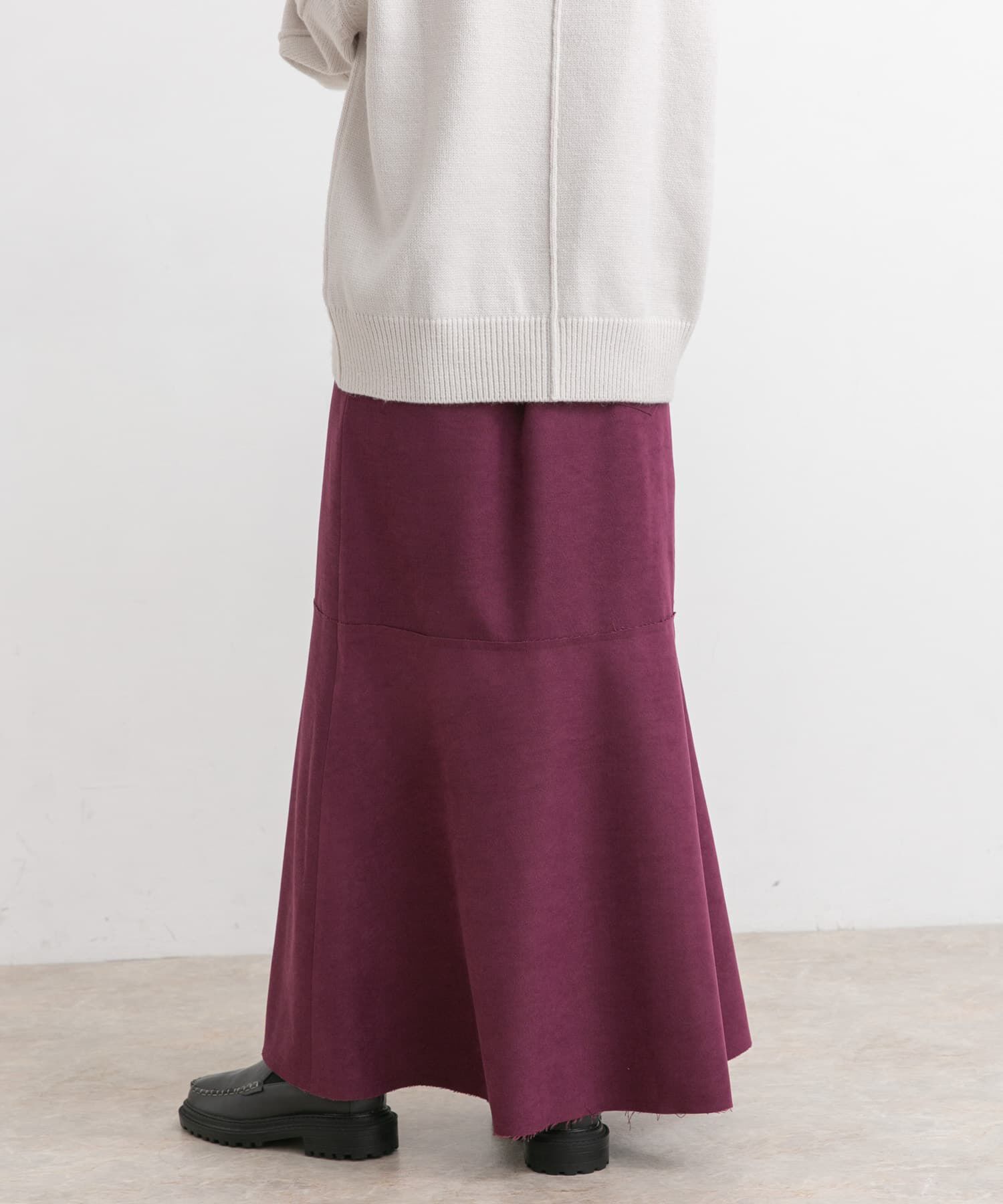  「カットオフ切替ロングスカート」|スカート|