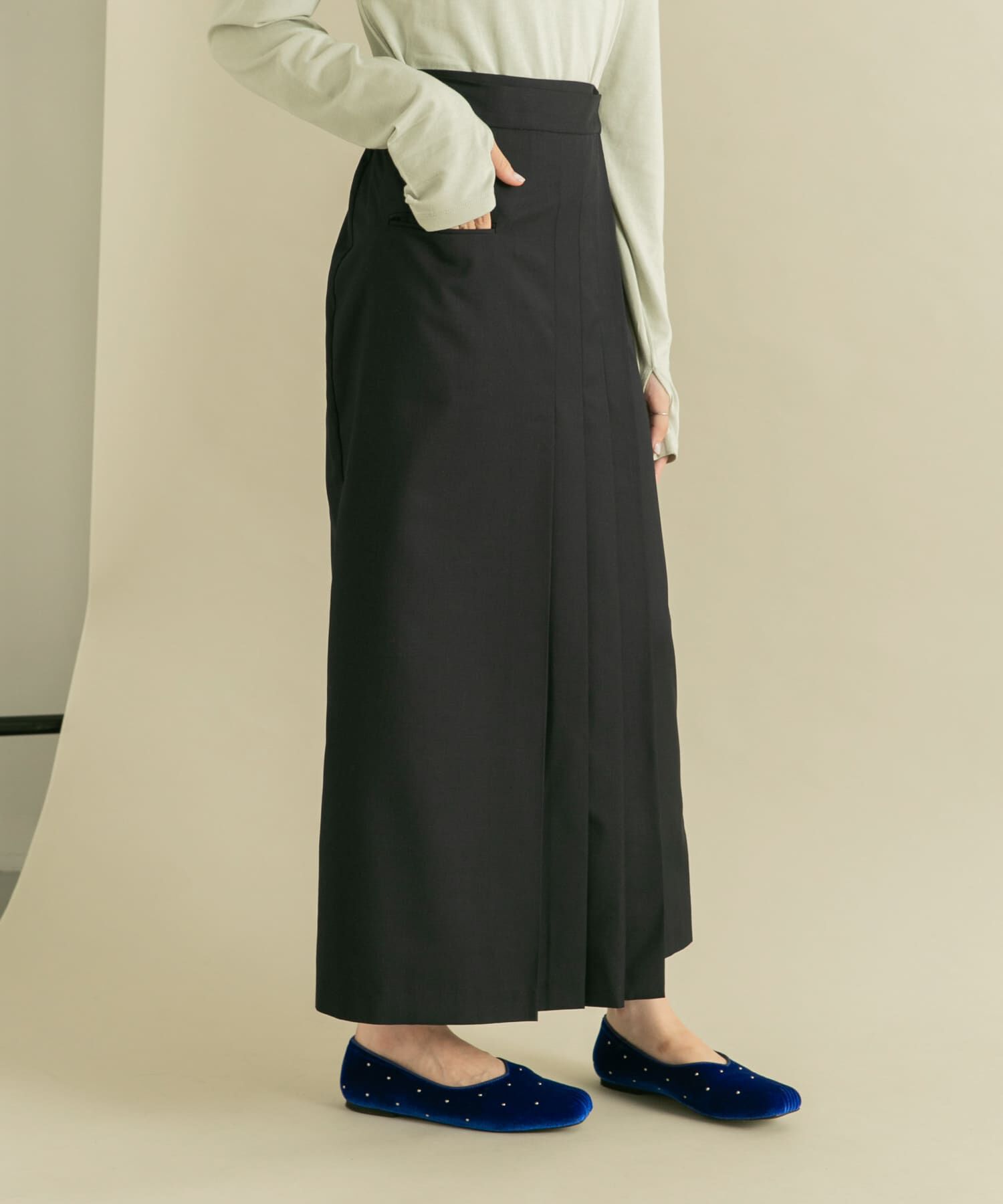  「ラップライクプリーツスカート」|スカート|