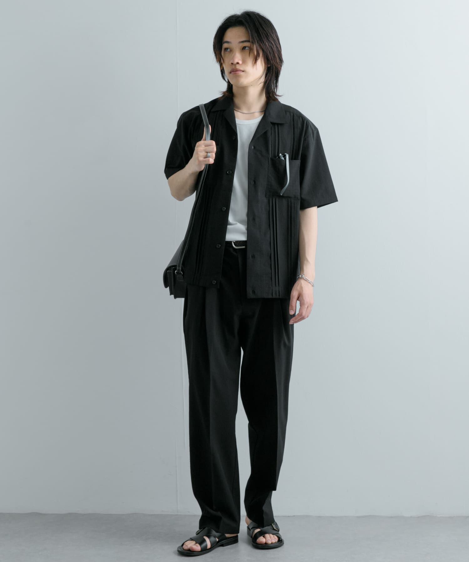 SENSE OF PLACE by URBAN RESEARCH「『セットアップ対応』 『UR TECH DRYLUXE』リネンライクキューバシャツ」|シャツ・ブラウス|