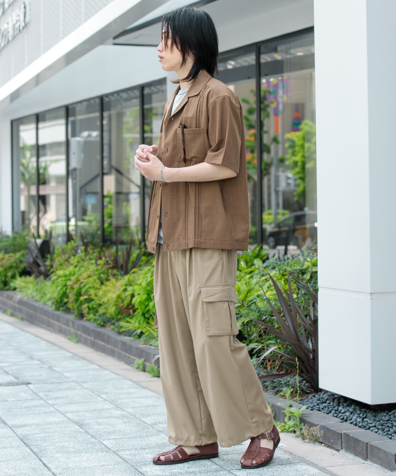 SENSE OF PLACE by URBAN RESEARCH「『セットアップ対応』 『UR TECH DRYLUXE』リネンライクキューバシャツ」|シャツ・ブラウス|