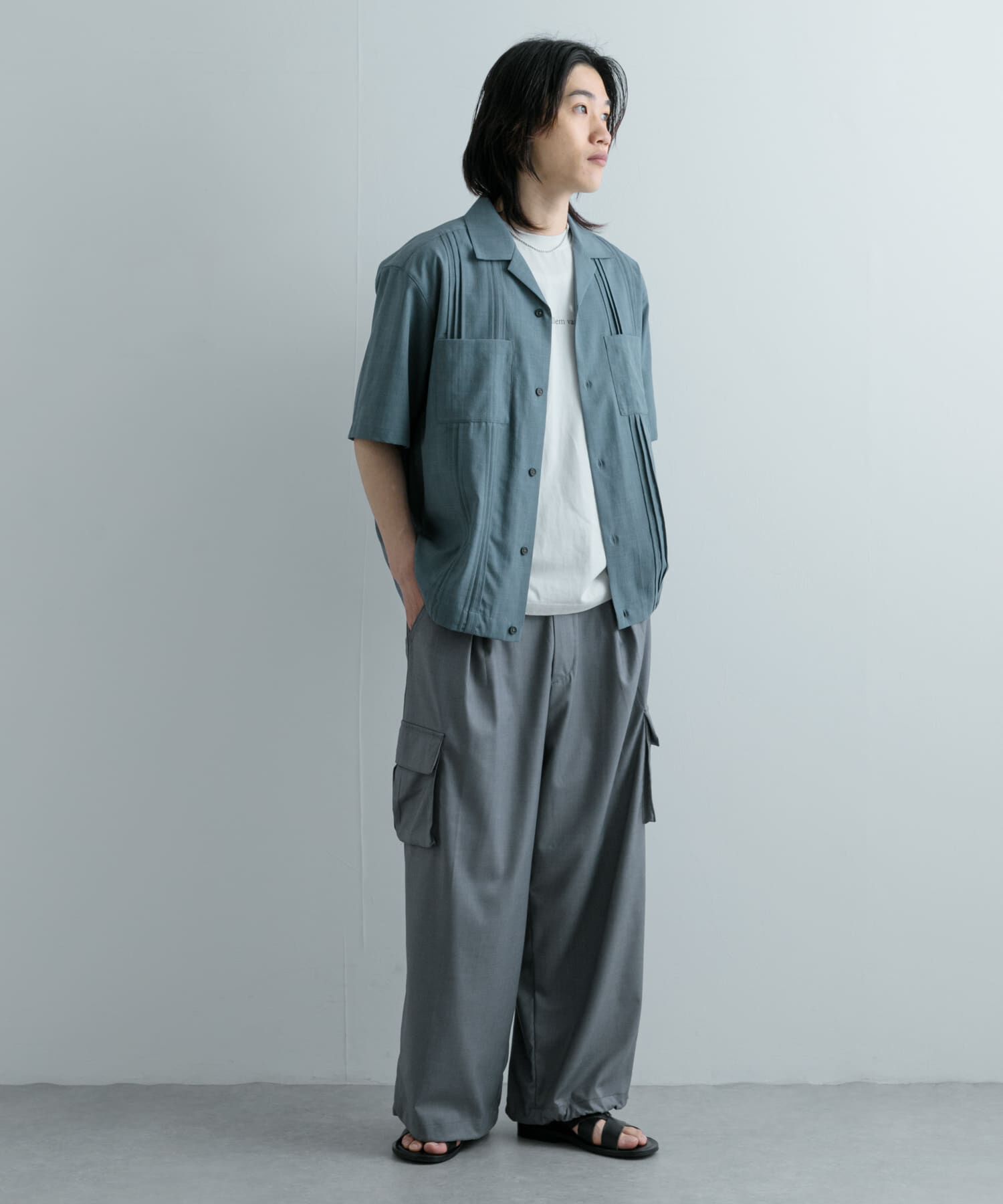 SENSE OF PLACE by URBAN RESEARCH「『セットアップ対応』 『UR TECH DRYLUXE』リネンライクキューバシャツ」|シャツ・ブラウス|