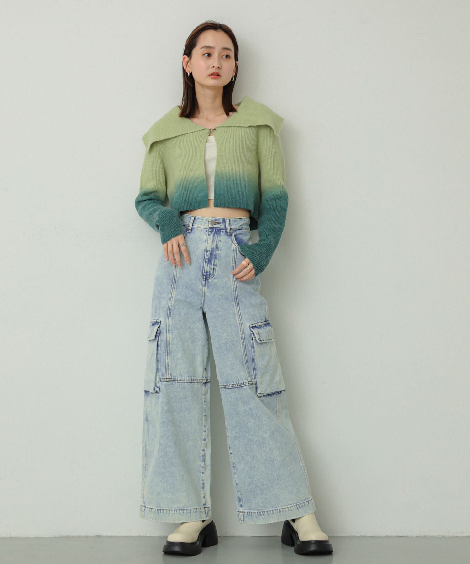 SENSE OF PLACE by URBAN RESEARCH「ヴィンテージデニムワイドパンツ」|デニム|