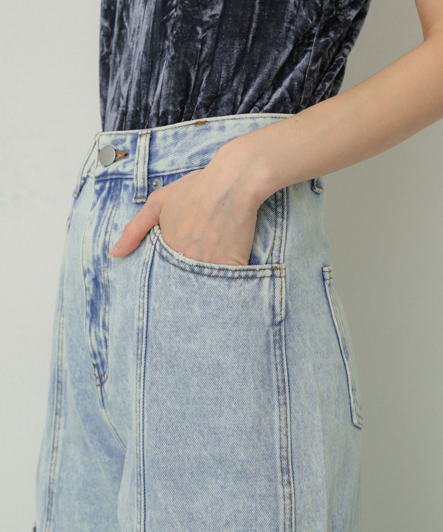 SENSE OF PLACE by URBAN RESEARCH「ヴィンテージデニムワイドパンツ」|デニム|