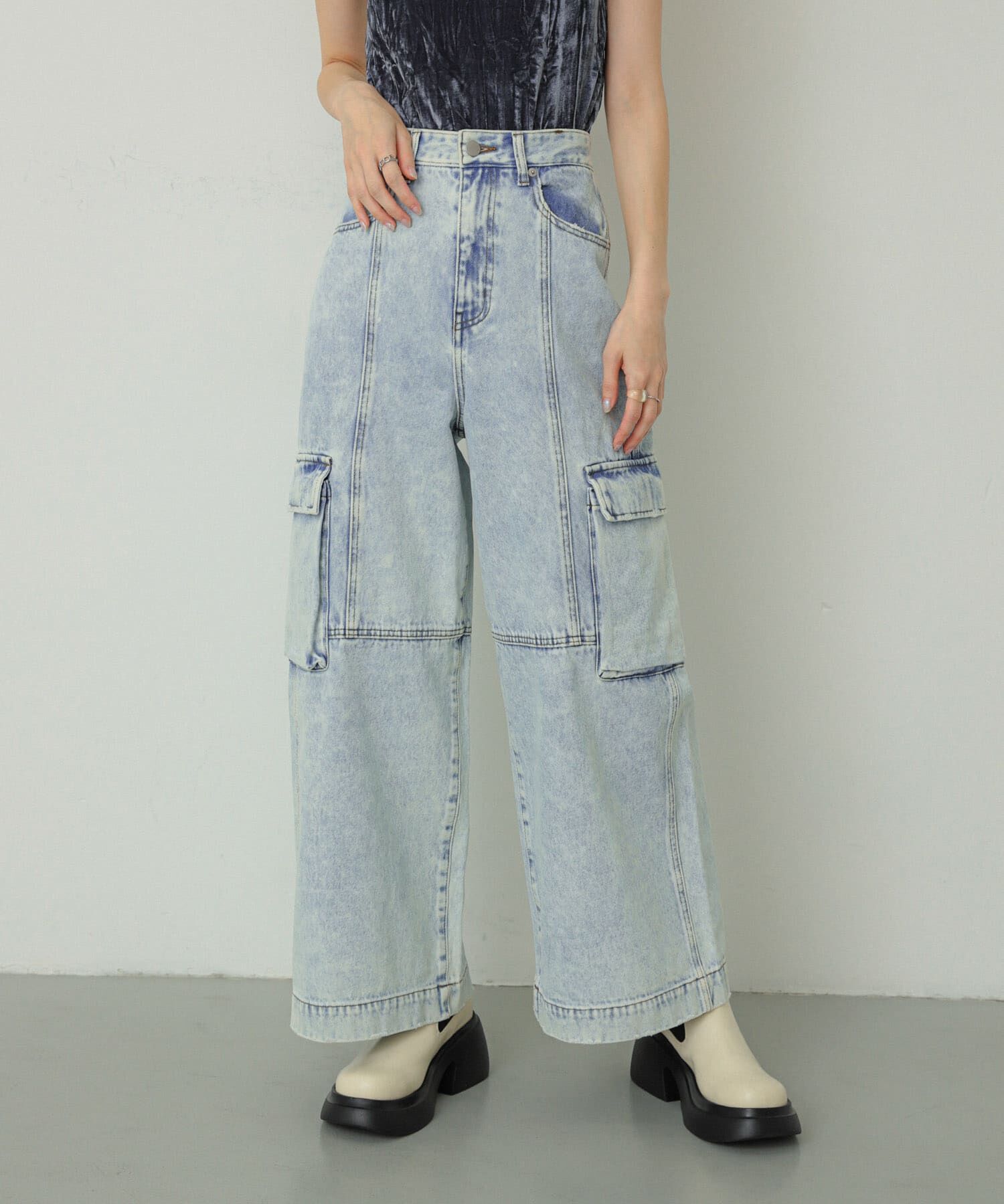 SENSE OF PLACE by URBAN RESEARCH「ヴィンテージデニムワイドパンツ」|デニム|