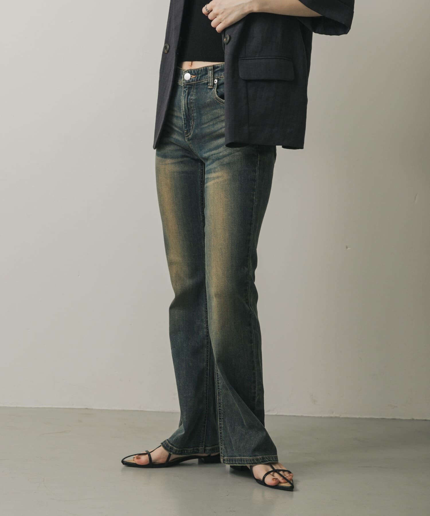SENSE OF PLACE by URBAN RESEARCH「ローライズフレアデニムパンツ」|デニム|
