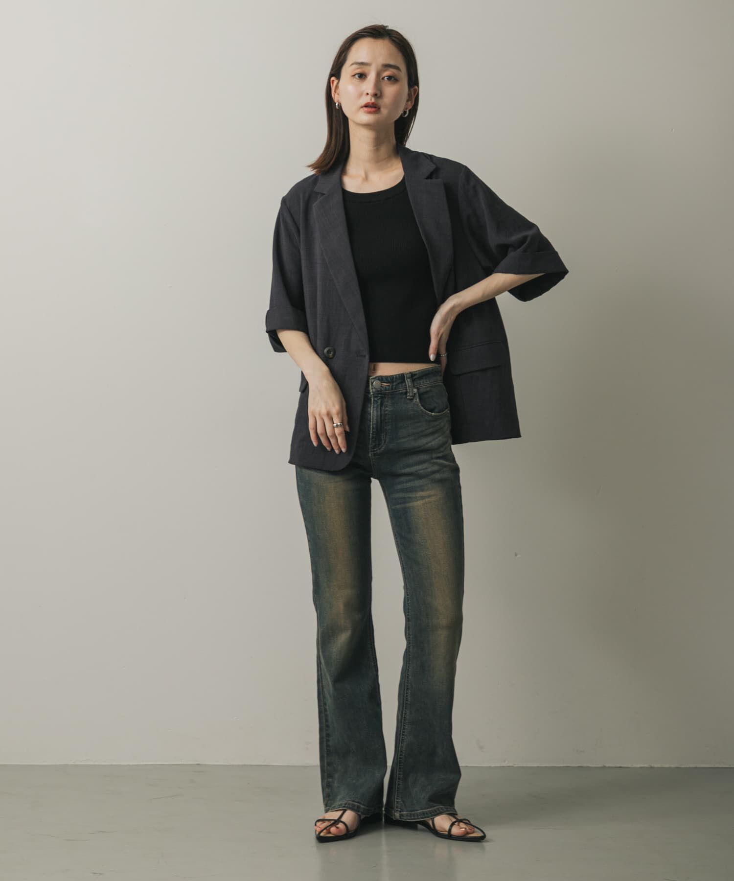 SENSE OF PLACE by URBAN RESEARCH「ローライズフレアデニムパンツ」|デニム|