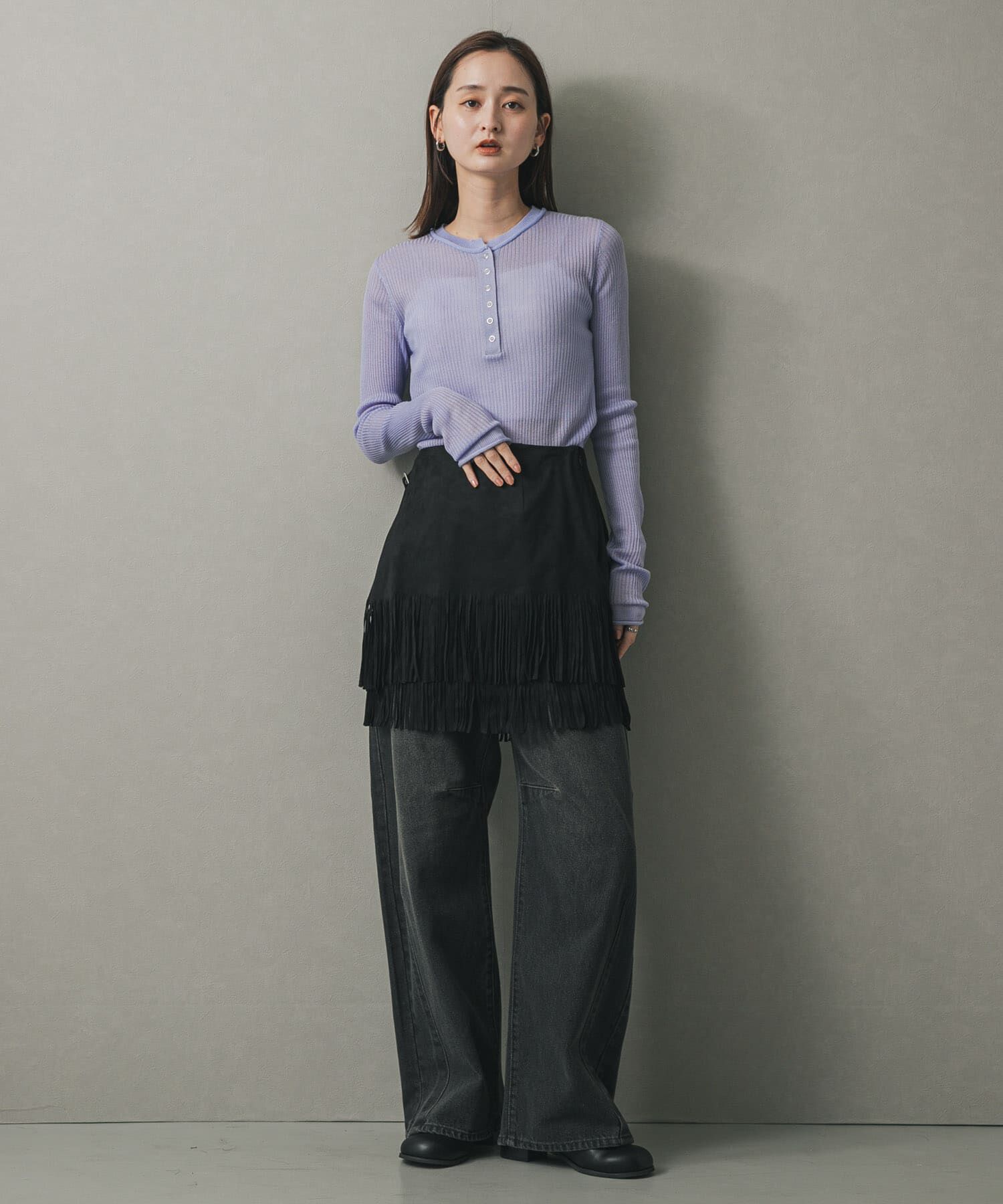 SENSE OF PLACE by URBAN RESEARCH「FSフリンジスカート」|スカート|