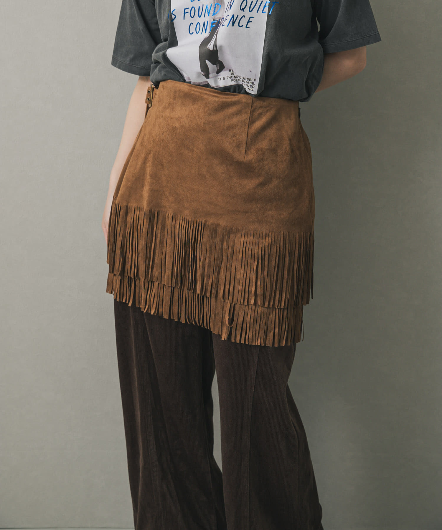 SENSE OF PLACE by URBAN RESEARCH「FSフリンジスカート」|スカート|