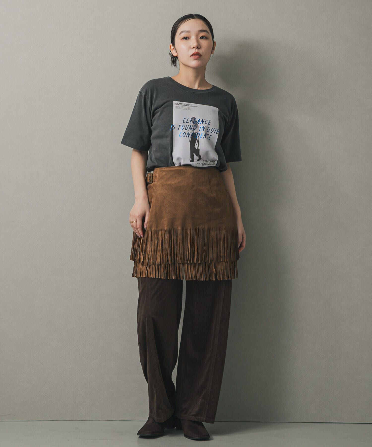 SENSE OF PLACE by URBAN RESEARCH「FSフリンジスカート」|スカート|
