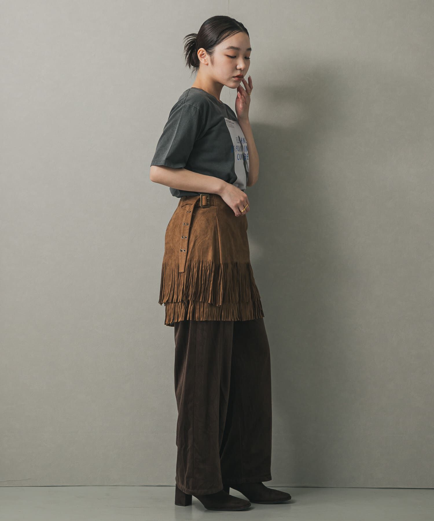 SENSE OF PLACE by URBAN RESEARCH「FSフリンジスカート」|スカート|