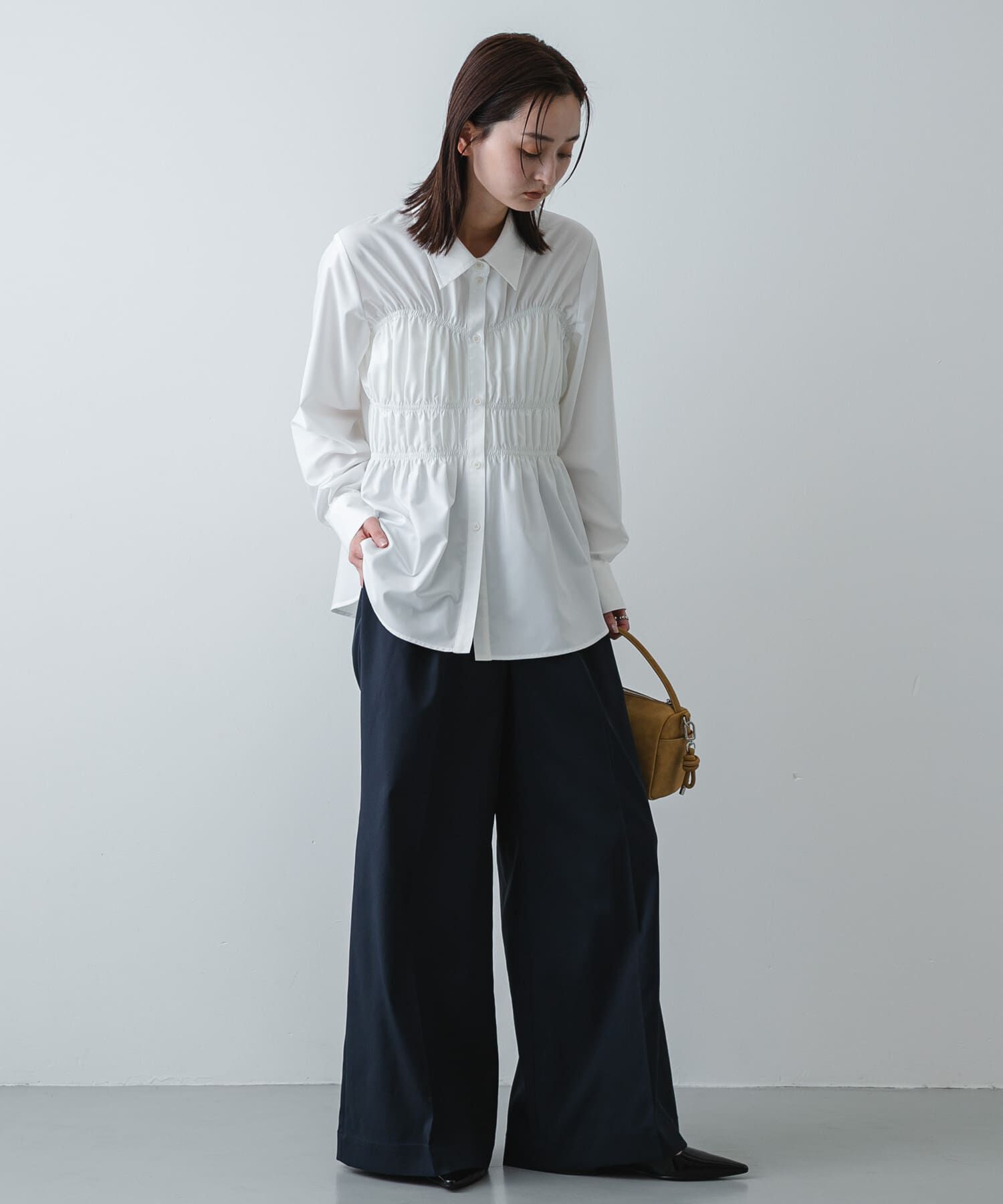 SENSE OF PLACE by URBAN RESEARCH「シャーリングデザインシャツ」|シャツ・ブラウス|