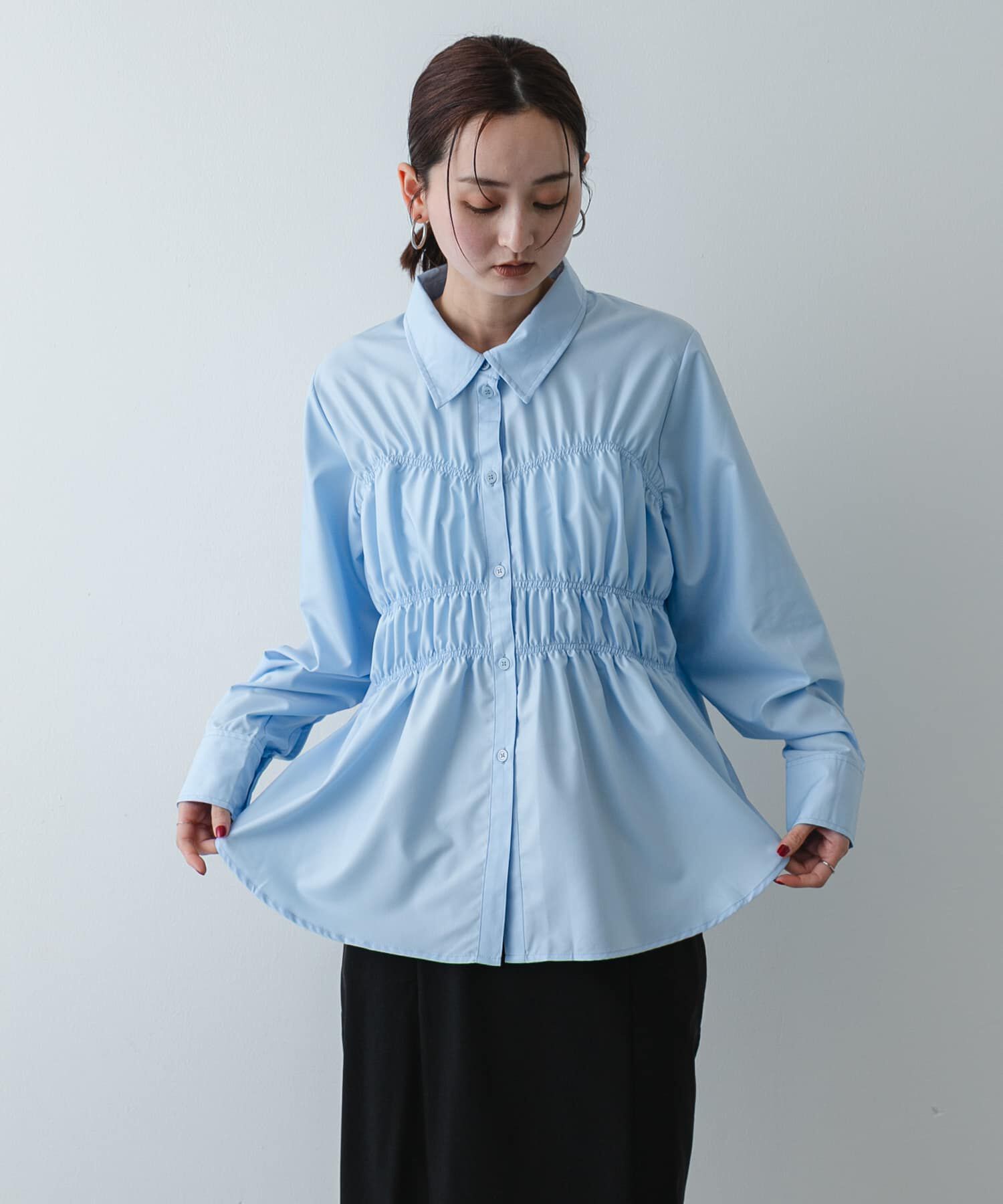 SENSE OF PLACE by URBAN RESEARCH「シャーリングデザインシャツ」|シャツ・ブラウス|