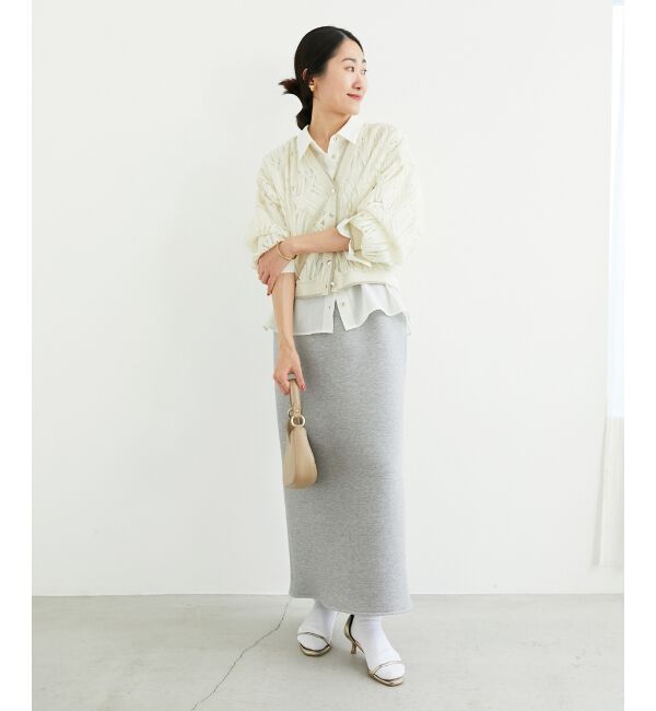  「ジャガードダンボールタイトスカート」|タイト|