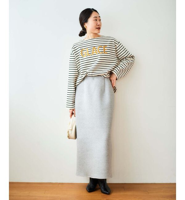  「ジャガードダンボールタイトスカート」|タイト|