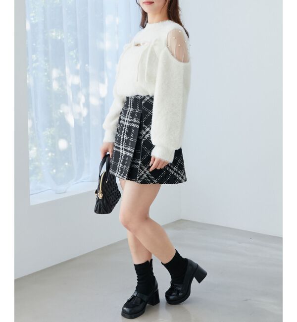  「デコルテオープンシアーショルダーニット」|ニット・セーター|