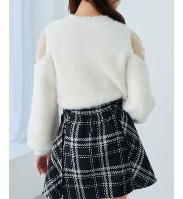  「デコルテオープンシアーショルダーニット」|ニット・セーター|