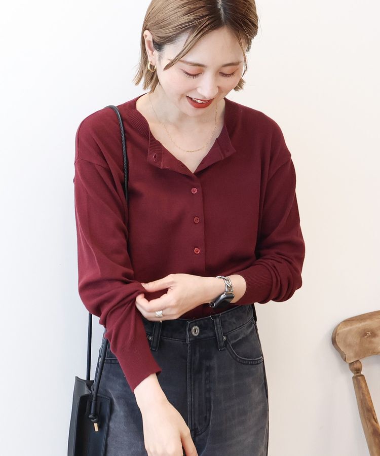 AMERICAN HOLIC「ソフトコットンクルーネックカーディガン」|カーディガン|