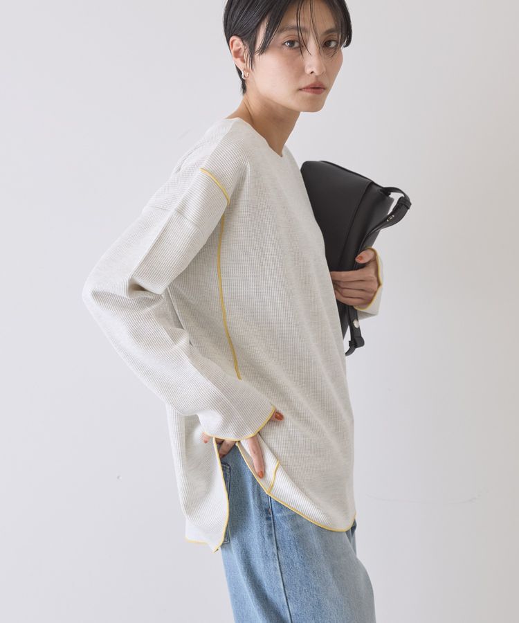 AMERICAN HOLIC「【WEB限定】ワッフル配色メロープルオーバー」|Tシャツ・カットソー|