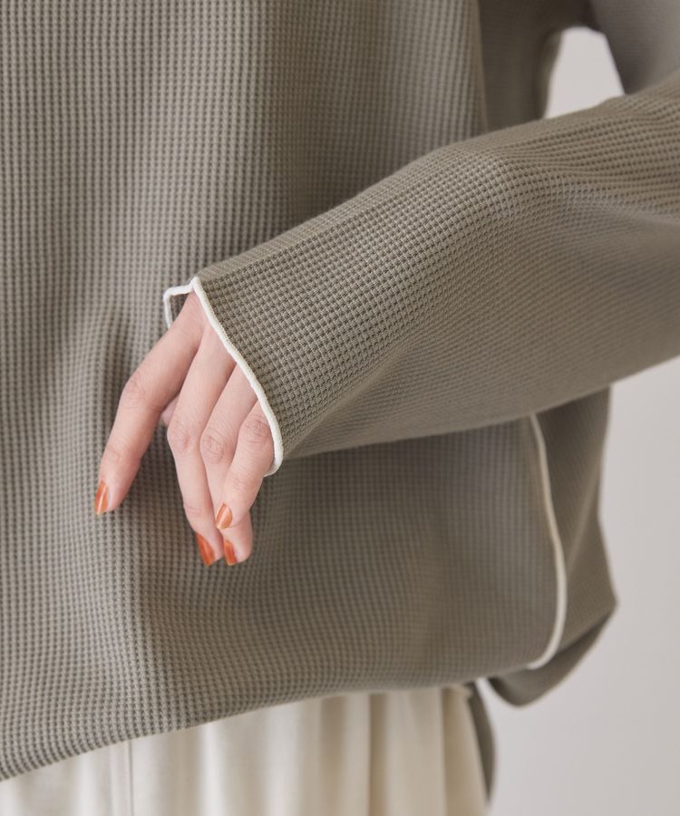 AMERICAN HOLIC「【WEB限定】ワッフル配色メロープルオーバー」|Tシャツ・カットソー|