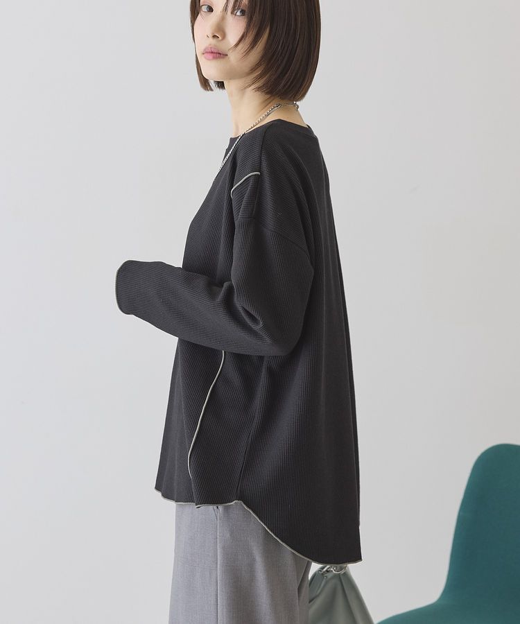 AMERICAN HOLIC「【WEB限定】ワッフル配色メロープルオーバー」|Tシャツ・カットソー|