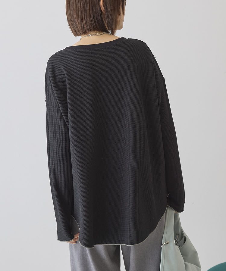 AMERICAN HOLIC「【WEB限定】ワッフル配色メロープルオーバー」|Tシャツ・カットソー|