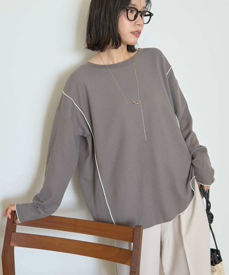 AMERICAN HOLIC「【WEB限定】ワッフル配色メロープルオーバー」|Tシャツ・カットソー|