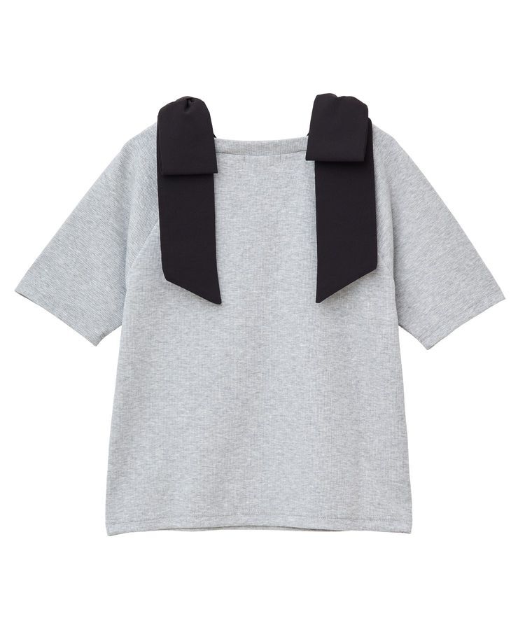 Green Parks「・swing by ショルダーリボンリブカットソー」|Tシャツ・カットソー|