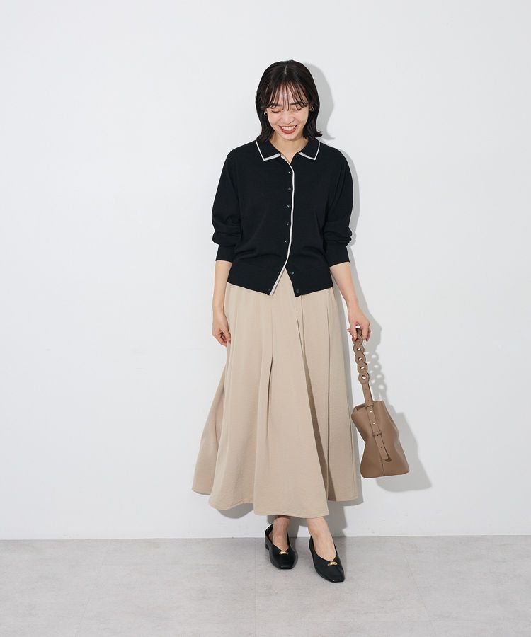 Green Parks「ここちニット衿付き配色プルオーバー」|ニット・セーター|