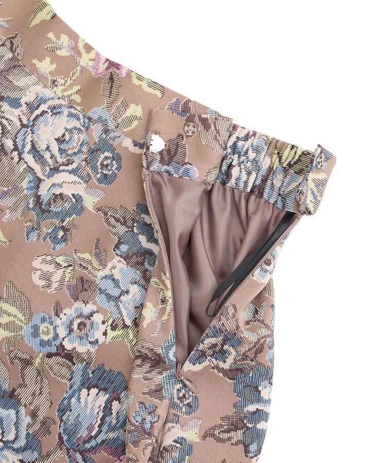 YECCA VECCA「ゴブラン柄フレアスカート」|フレア|